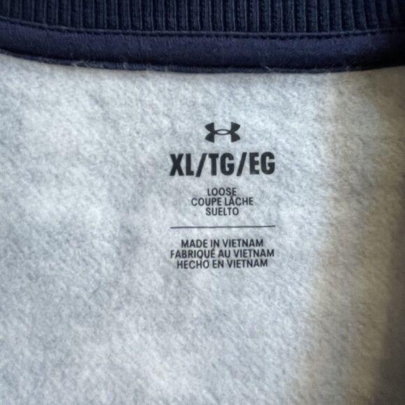 Under Armour UA Sweatshirt Crew Neck Rival Fleece Graphic Branded Mens XL - Picture 3 of 7